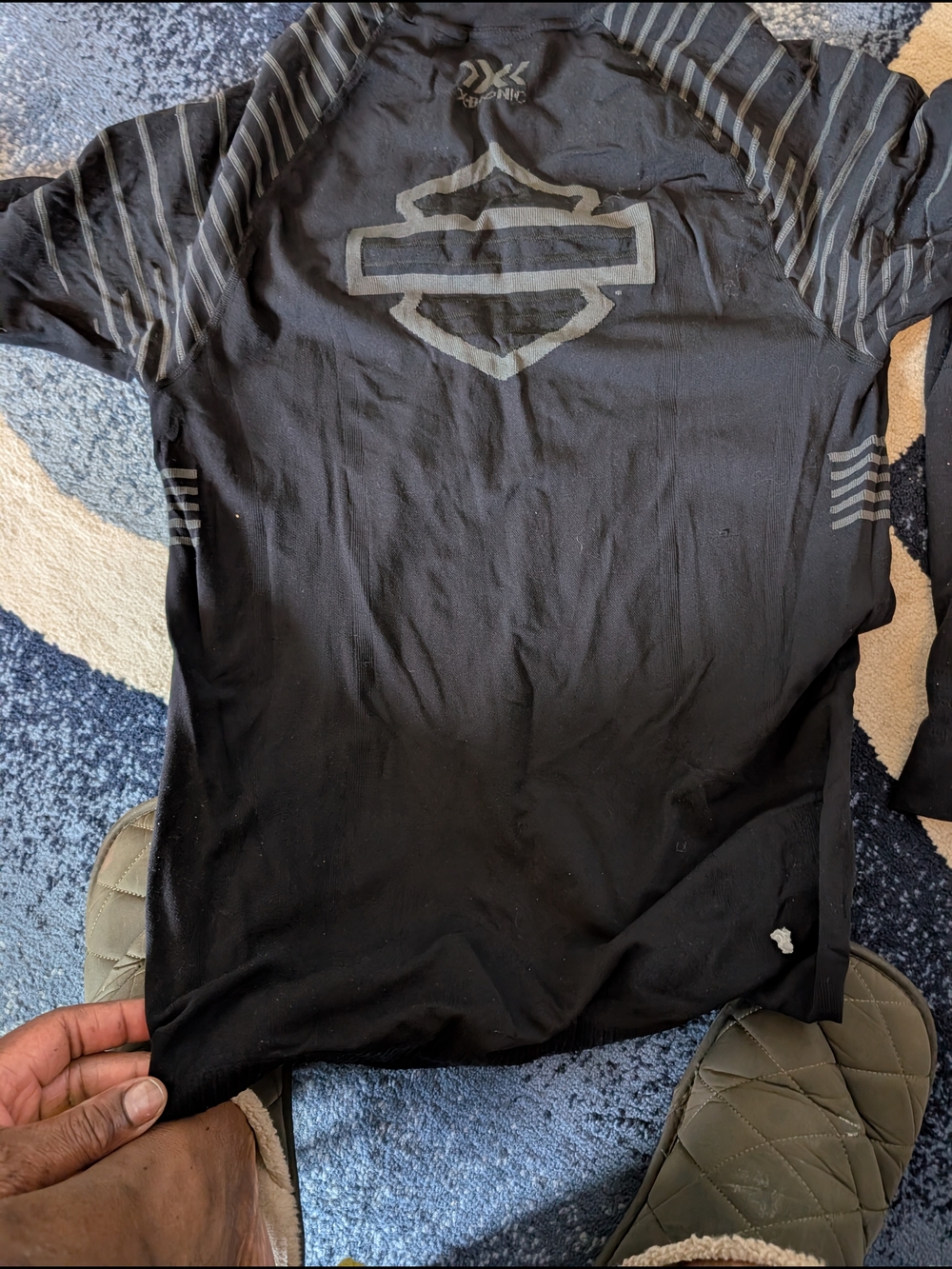 Harley-Davidson Black Short-Sleeve Performance Tee with Gray Logo